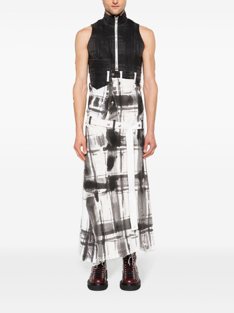 Black Bondage Denim Maxi Dress