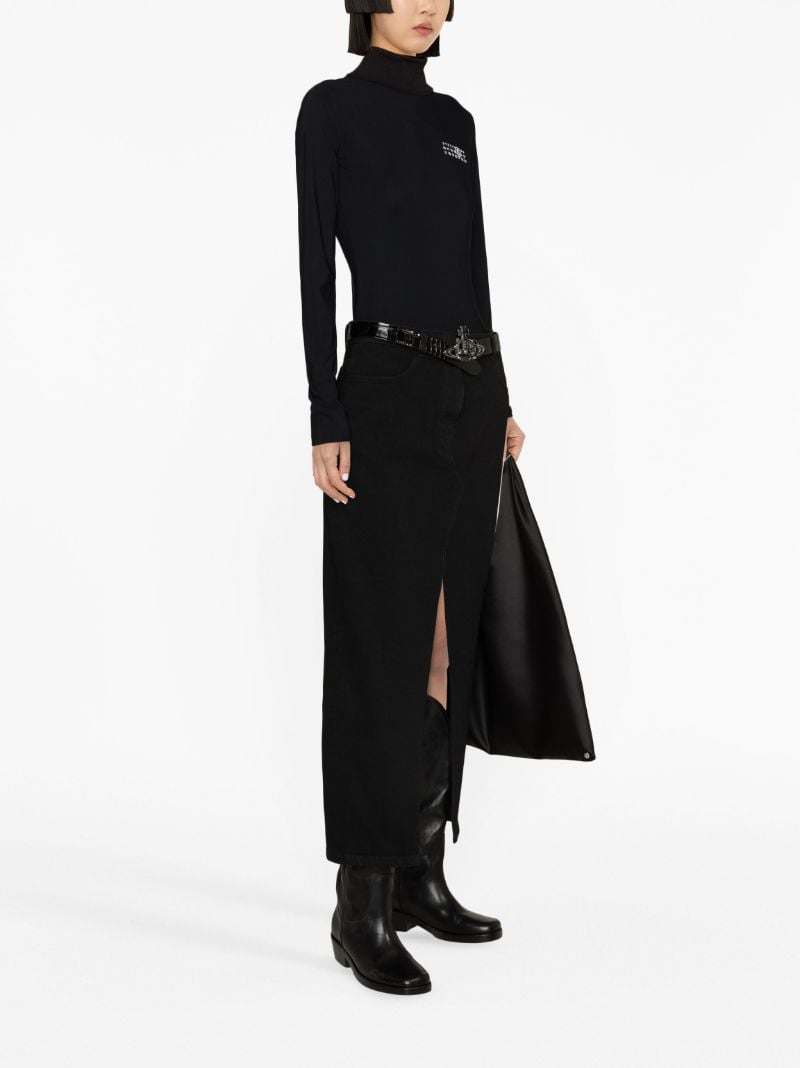 Black Logo-print Bodysuit