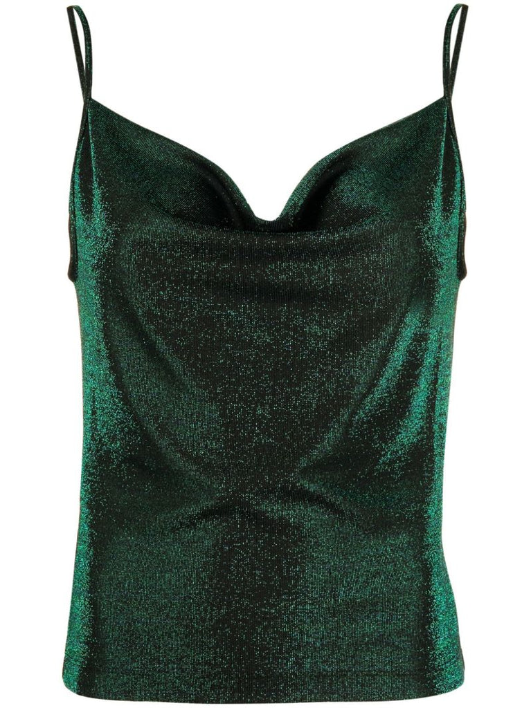 Green Metallic Camisole Top