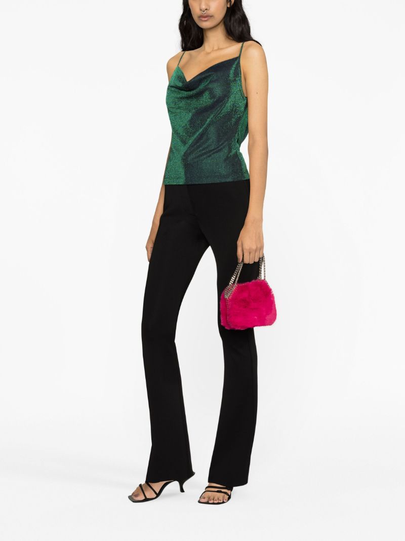 Green Metallic Camisole Top