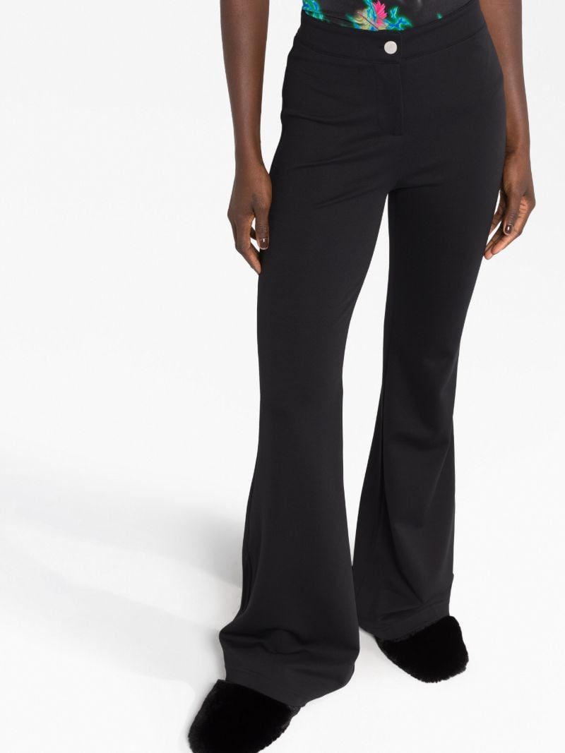 Black Layered Flared Trousers