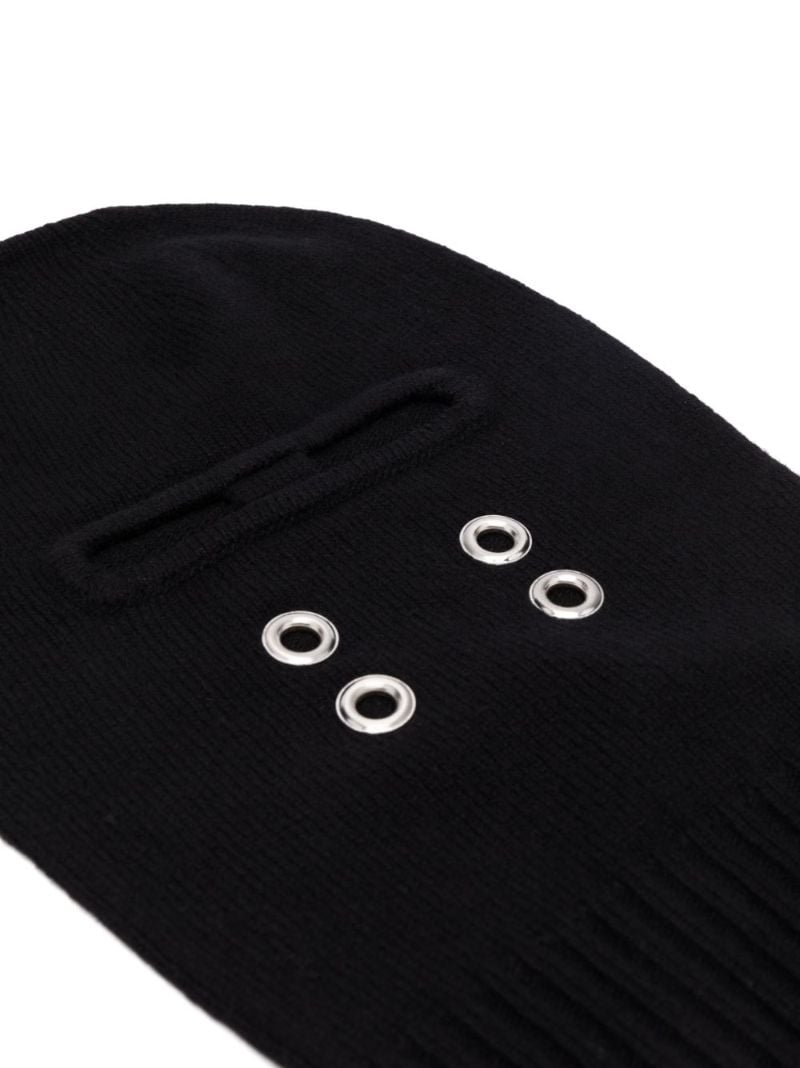 Black Gimp Cashmere Balaclava