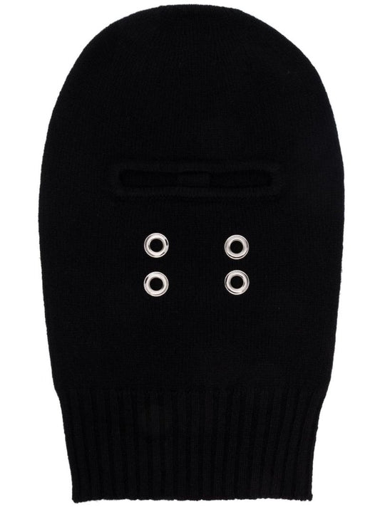 Black Gimp Cashmere Balaclava