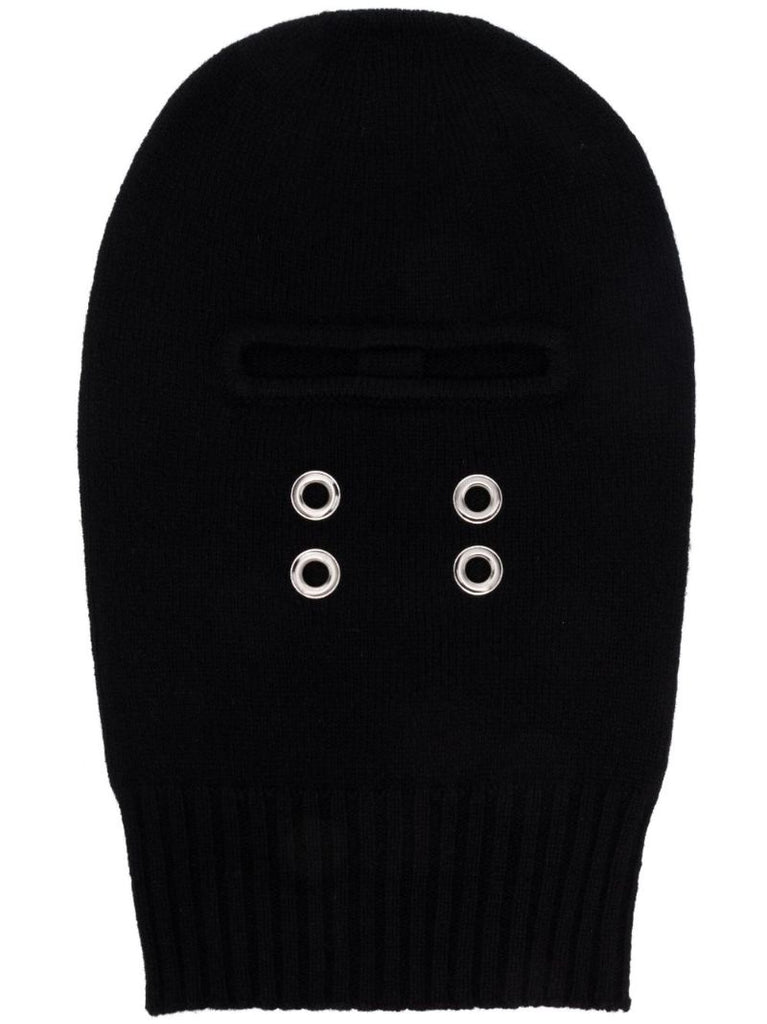 Black Gimp Cashmere Balaclava