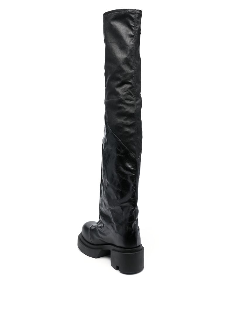Black Bogun 78 Leather Flared Boots