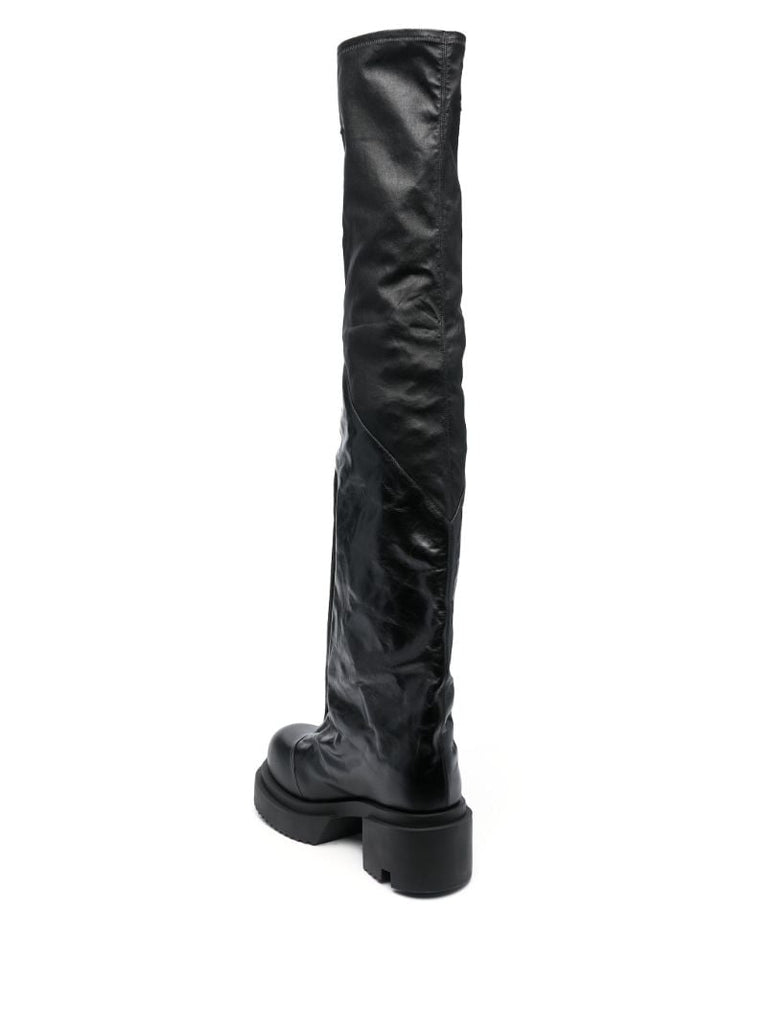 Black Bogun 78 Leather Flared Boots