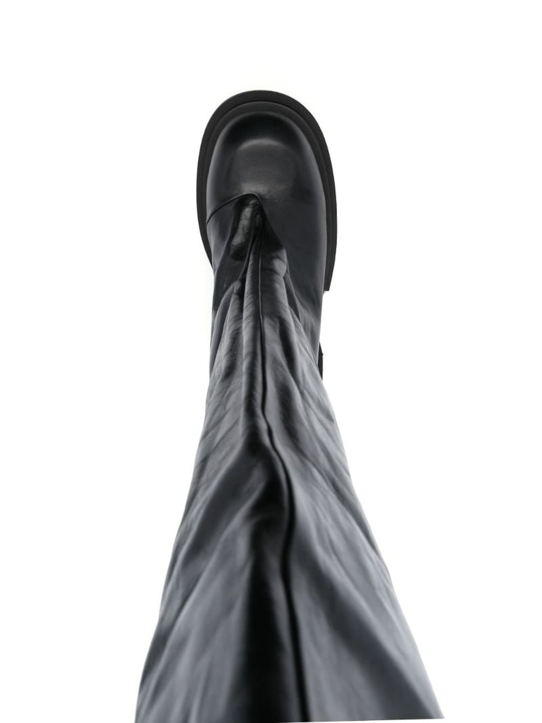Black Bogun 78 Leather Flared Boots