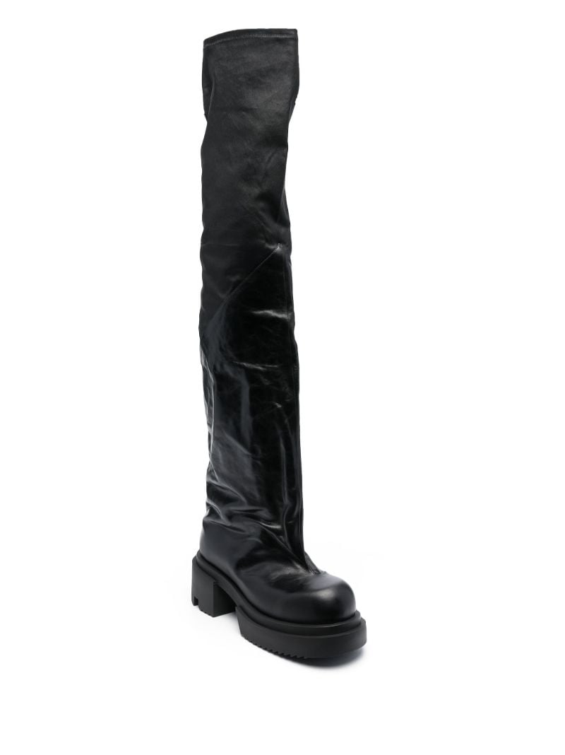 Black Bogun 78 Leather Flared Boots