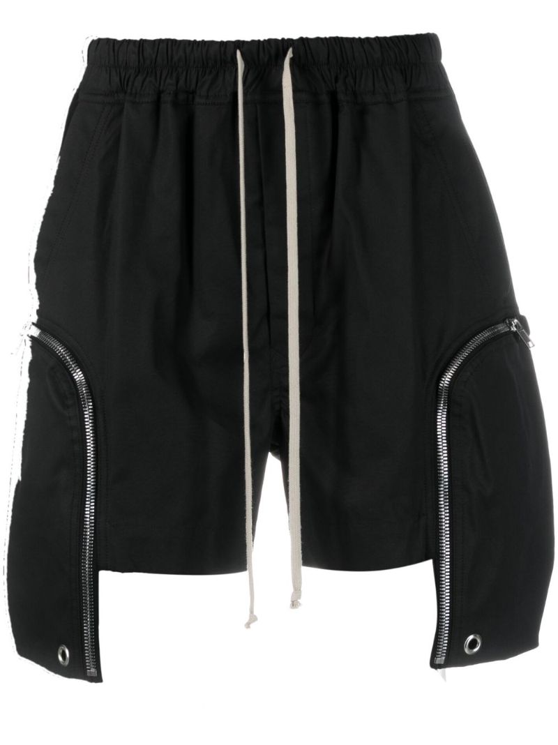 Black Bauhaus Drop-crotch Shorts