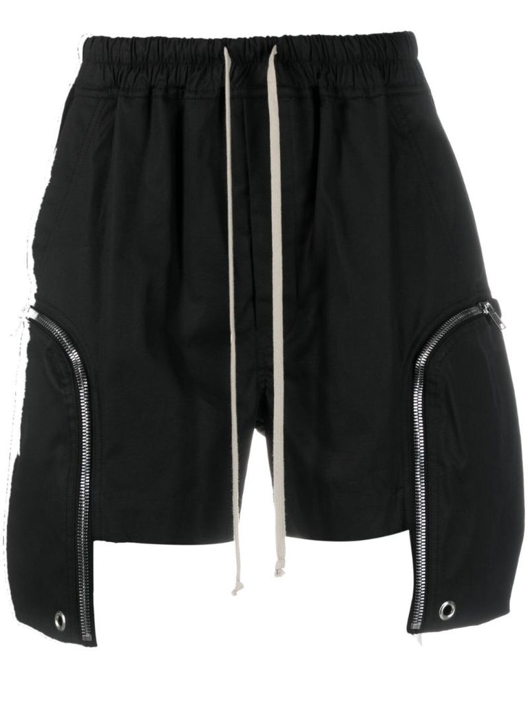 Black Bauhaus Drop-crotch Shorts