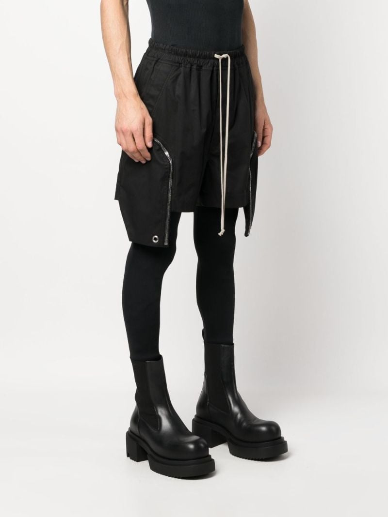 Black Bauhaus Drop-crotch Shorts