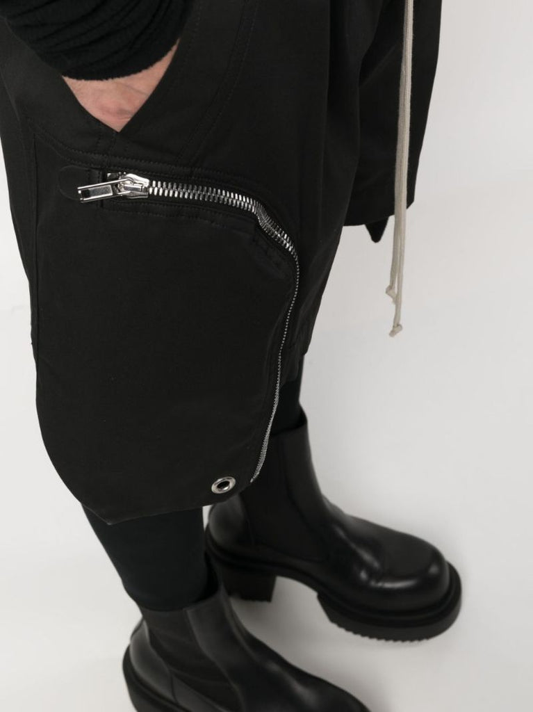Black Bauhaus Drop-crotch Shorts