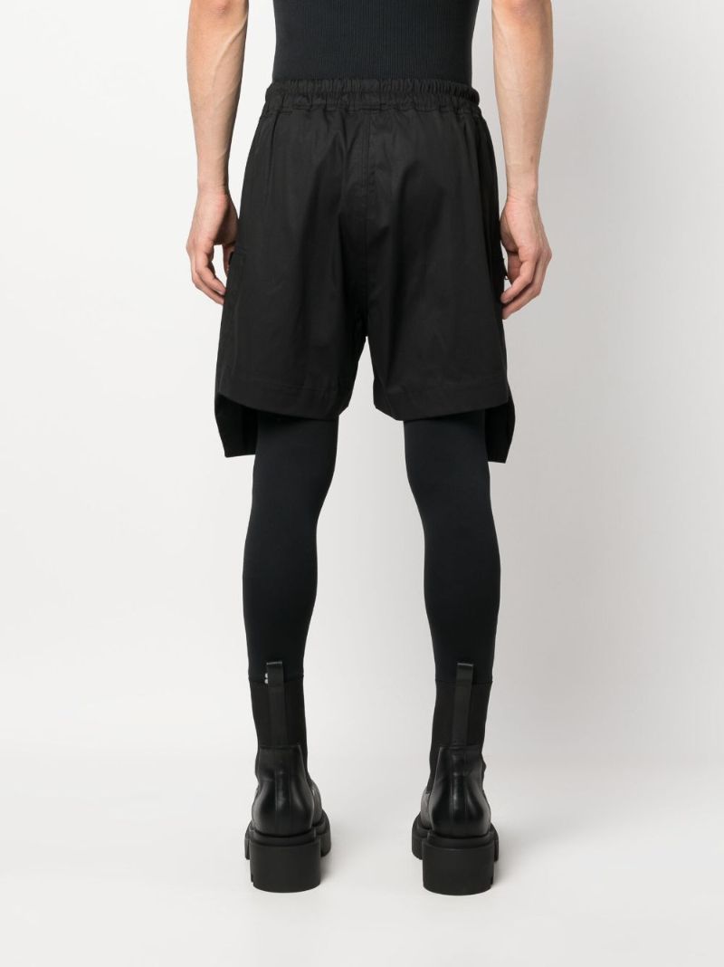 Black Bauhaus Drop-crotch Shorts