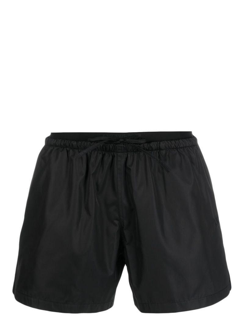 Black Logo-embroidered Swim Shorts
