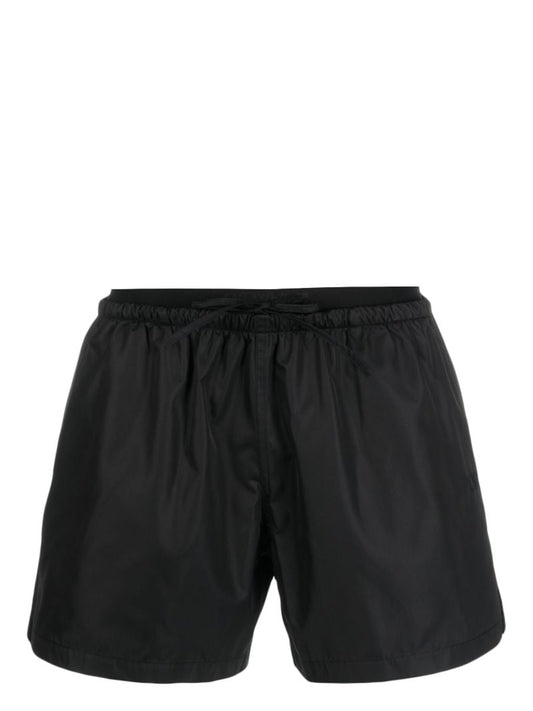 Black Logo-embroidered Swim Shorts