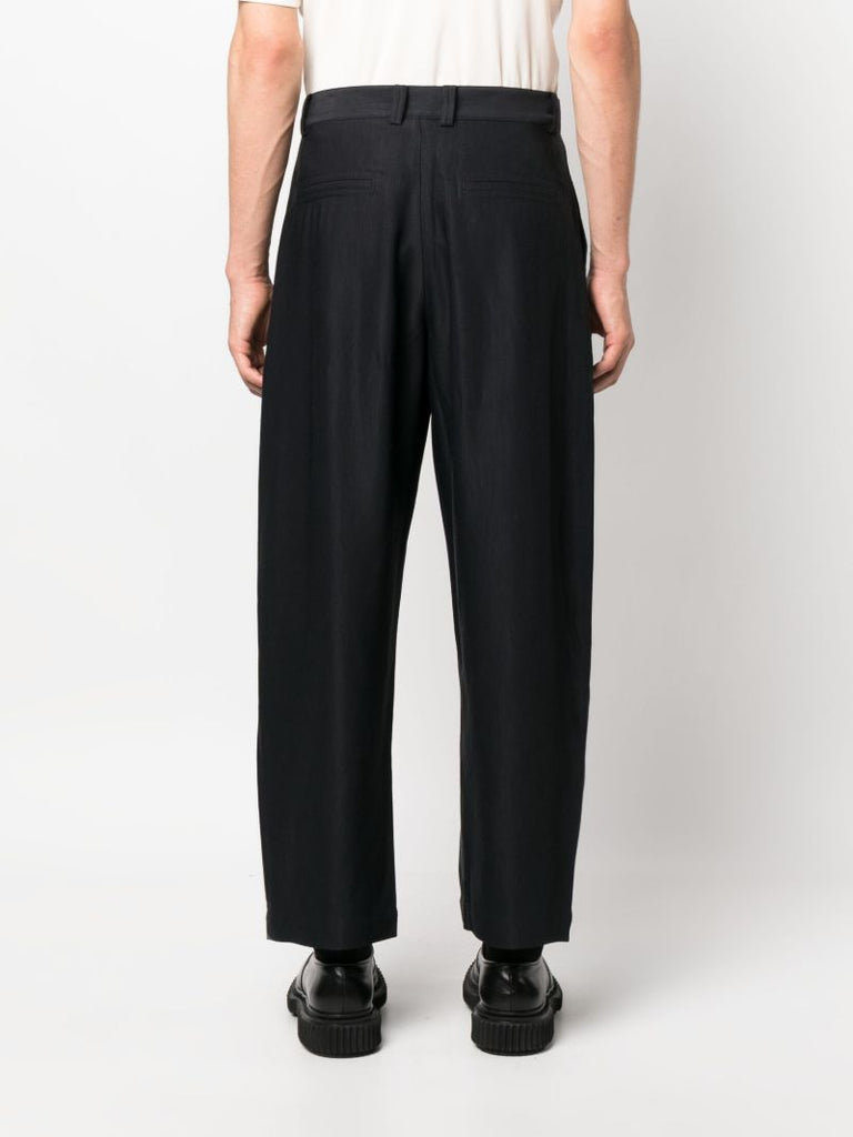 Blue Tuck Tapered Trousers