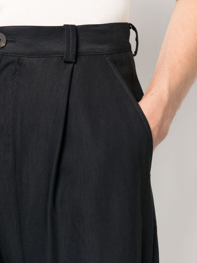 Blue Tuck Tapered Trousers