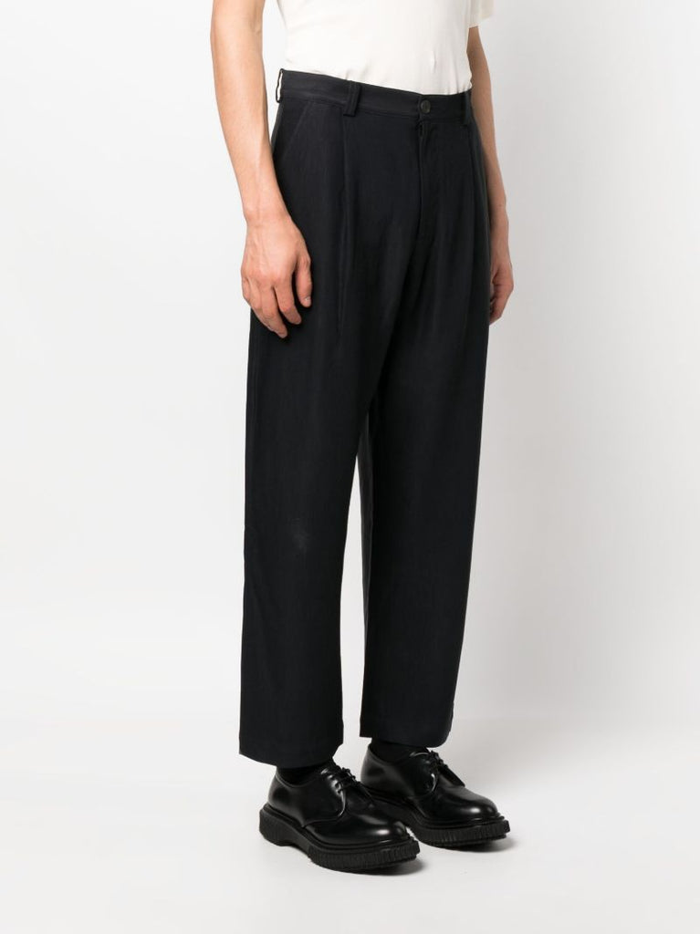 Blue Tuck Tapered Trousers