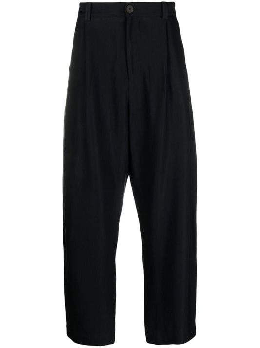 Blue Tuck Tapered Trousers