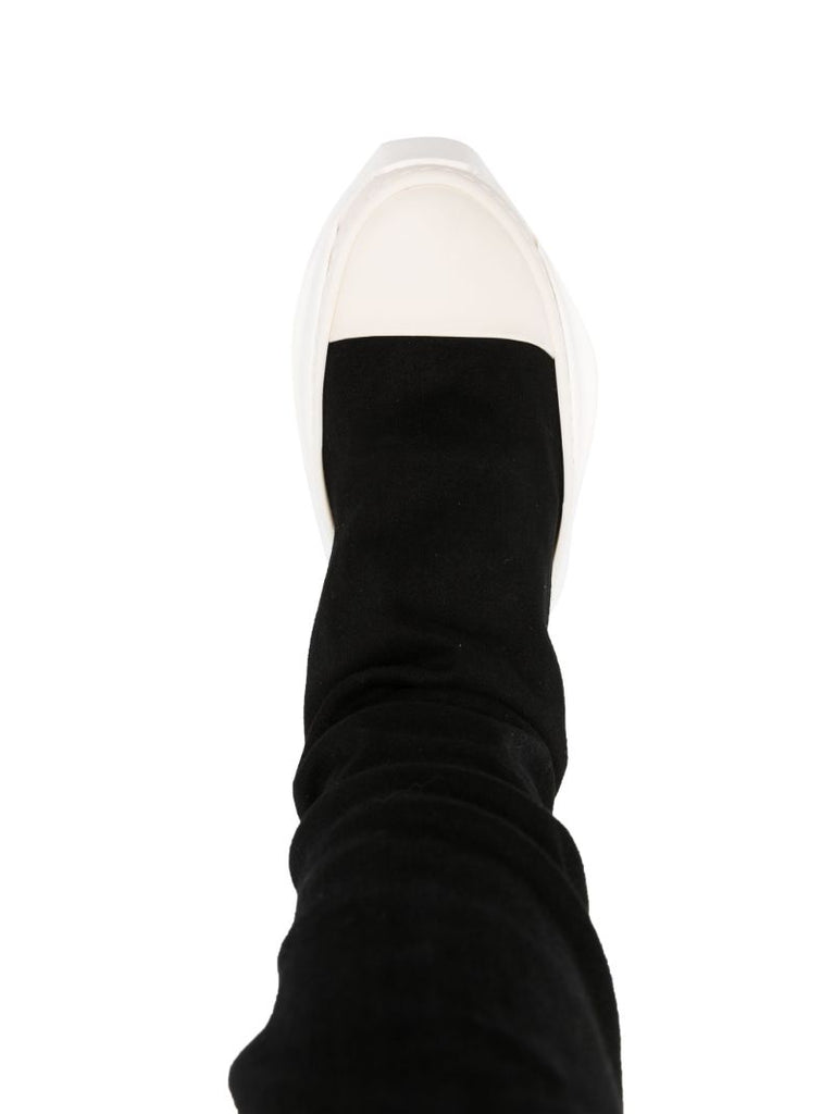 Black Abstract Over-the-knee Boots