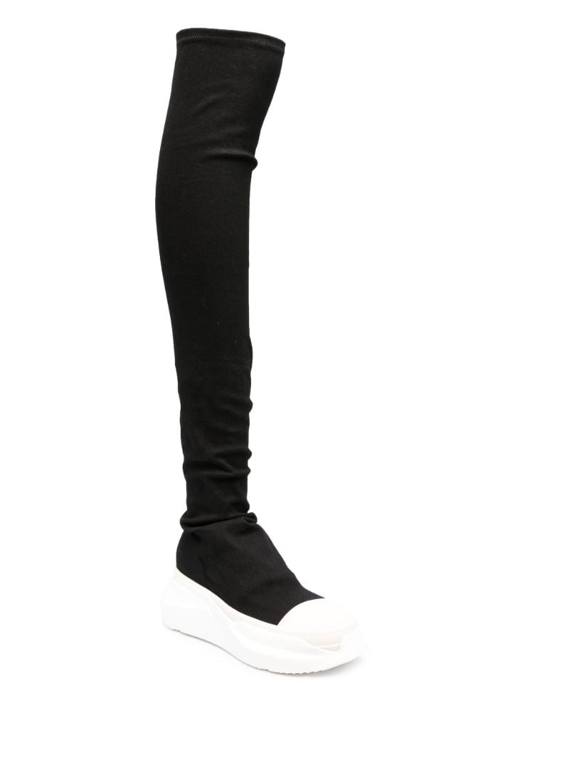 Black Abstract Over-the-knee Boots