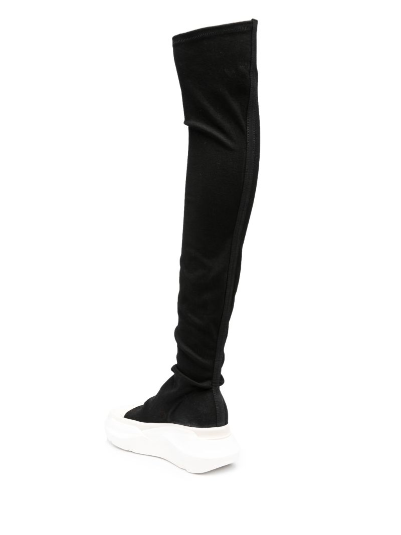 Black Abstract Over-the-knee Boots