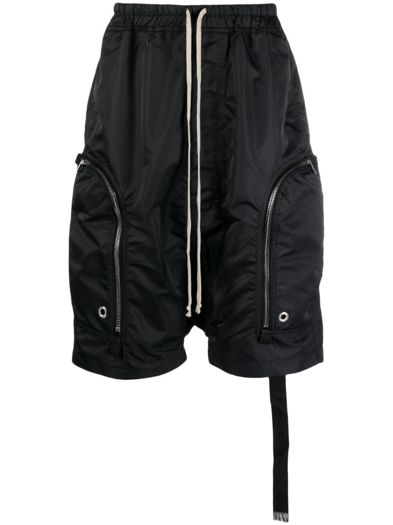 Black Bauhaus Drop-crotch Shorts