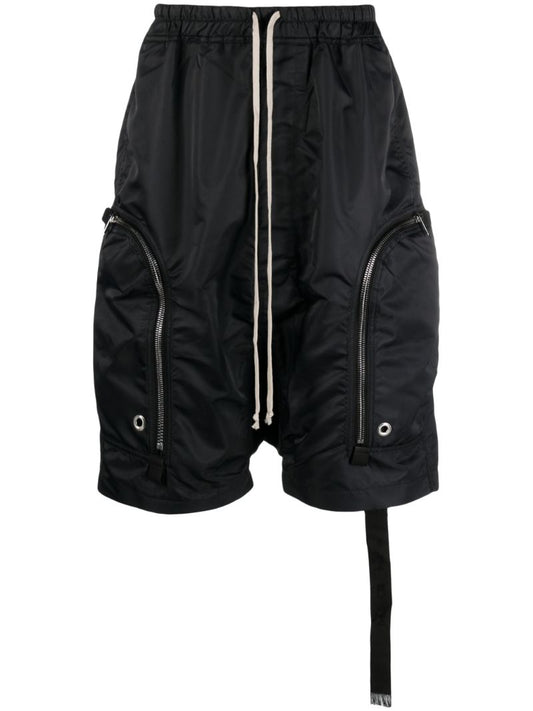 Black Bauhaus Drop-crotch Shorts