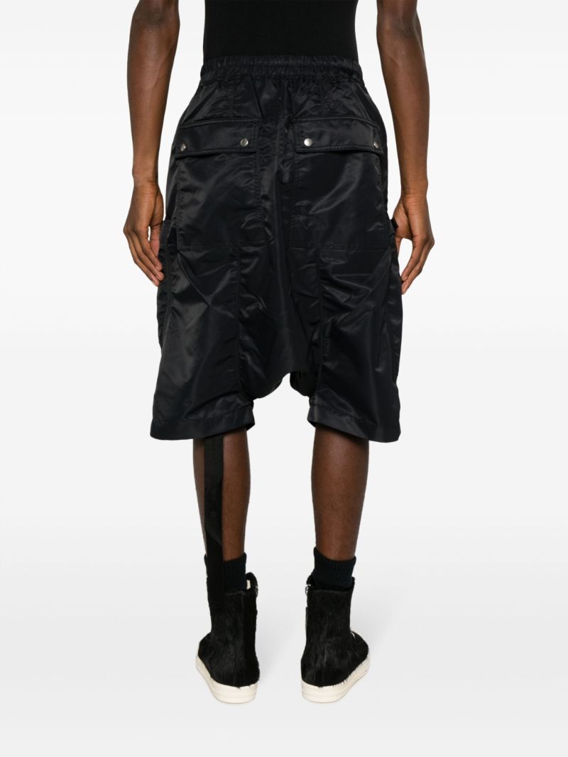 Black Bauhaus Drop-crotch Shorts