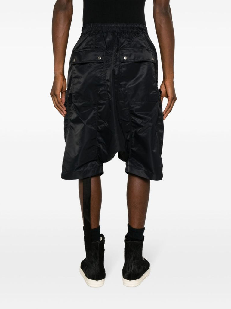 Black Bauhaus Drop-crotch Shorts