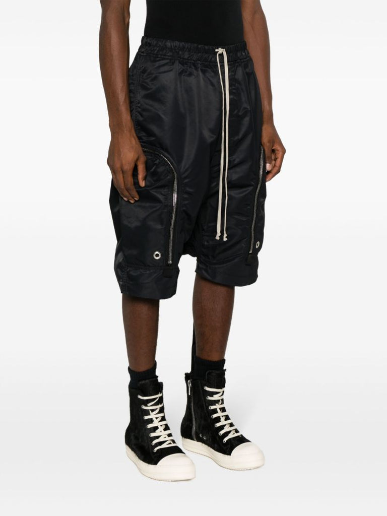 Black Bauhaus Drop-crotch Shorts