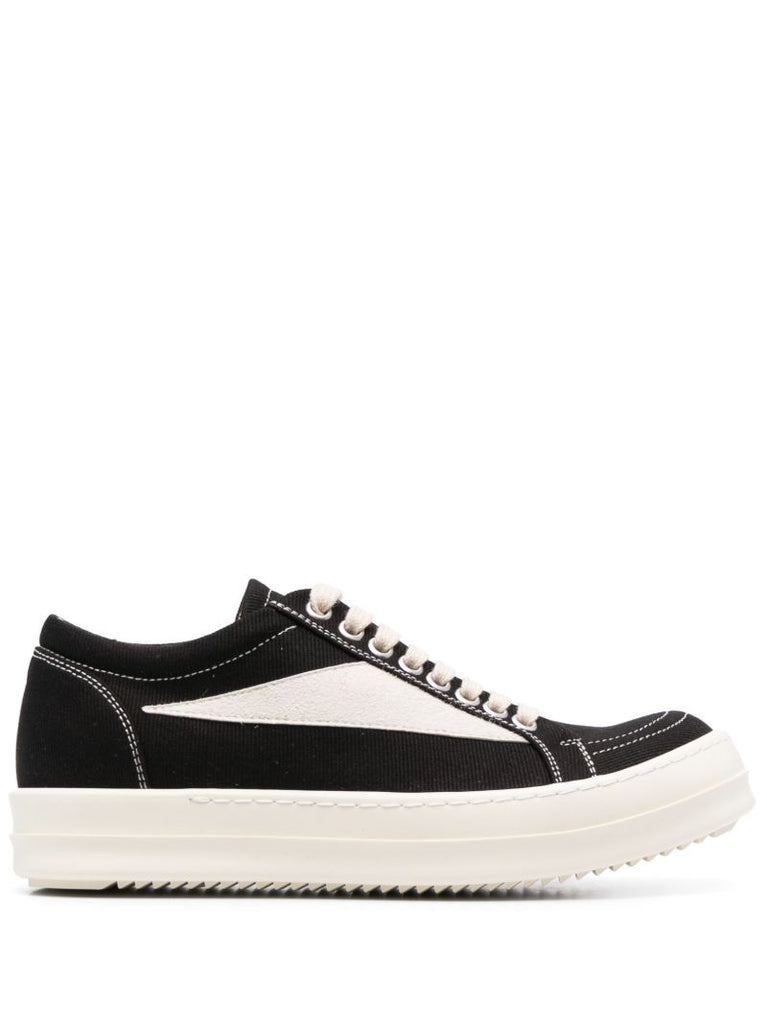 Black Vintage Lace-up Sneakers