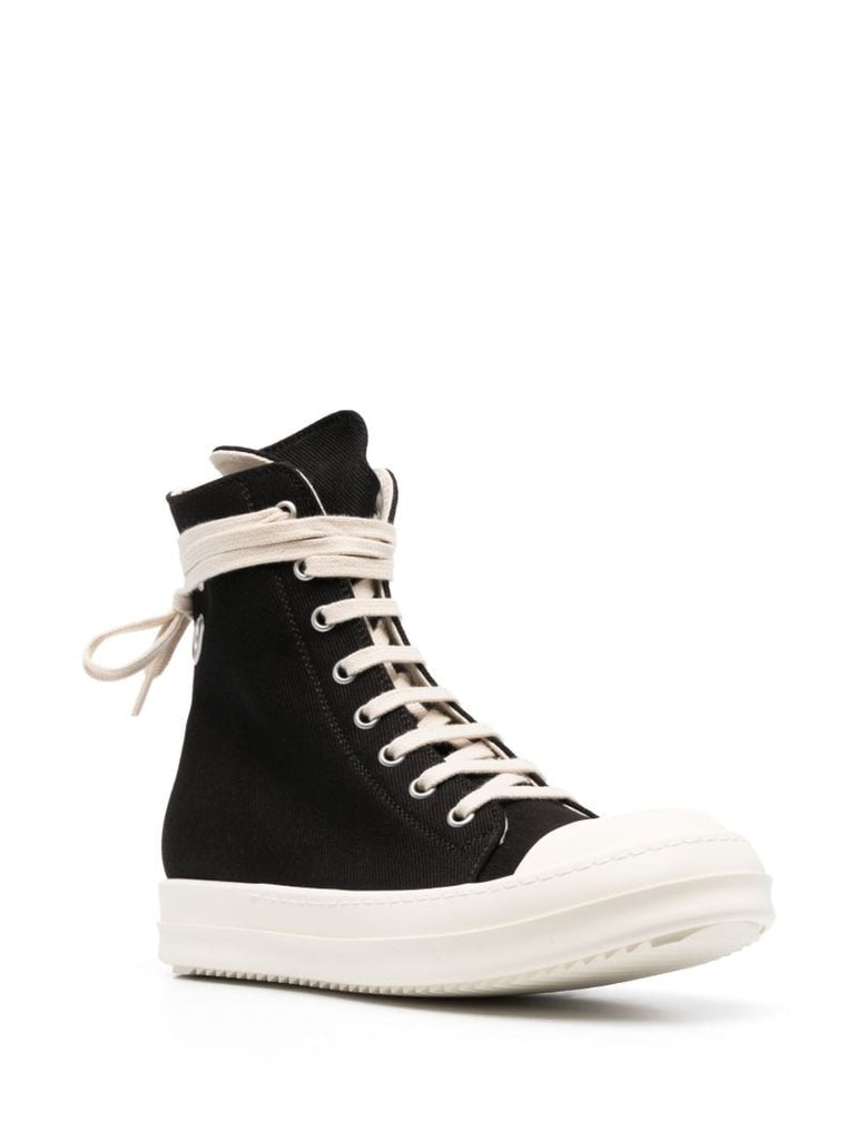 Black High Top Canvas Sneakers