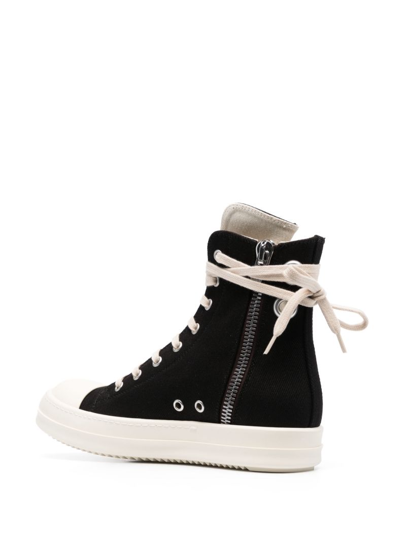 Black High Top Canvas Sneakers