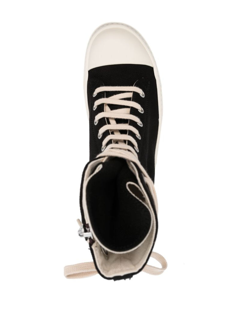 Black High Top Canvas Sneakers