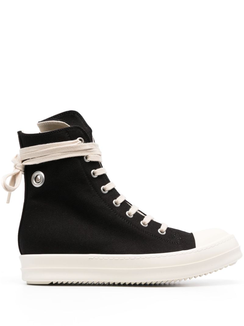 Black High Top Canvas Sneakers