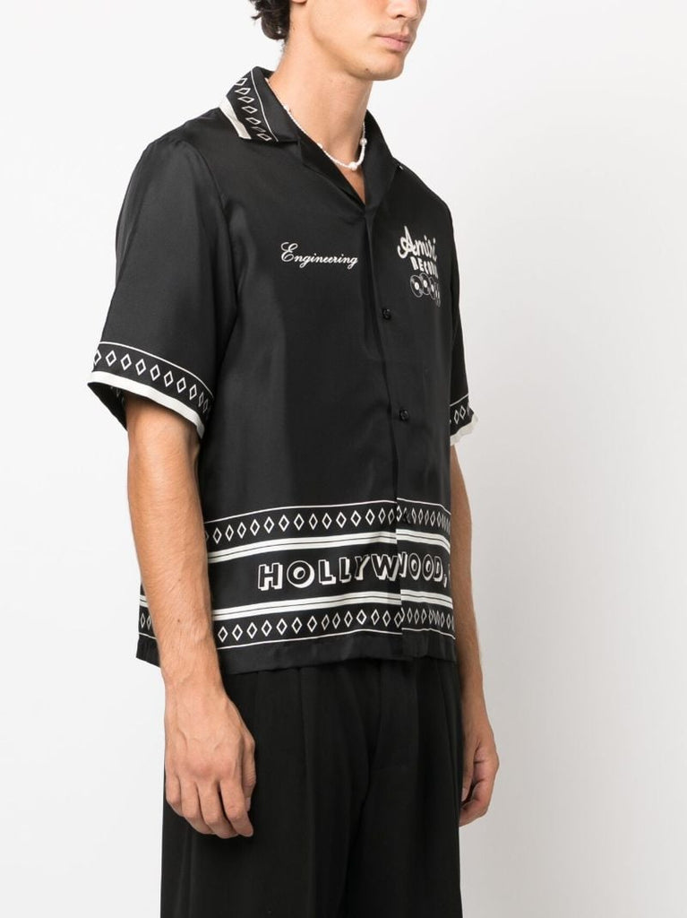 Black Records Silk Bowling Shirt
