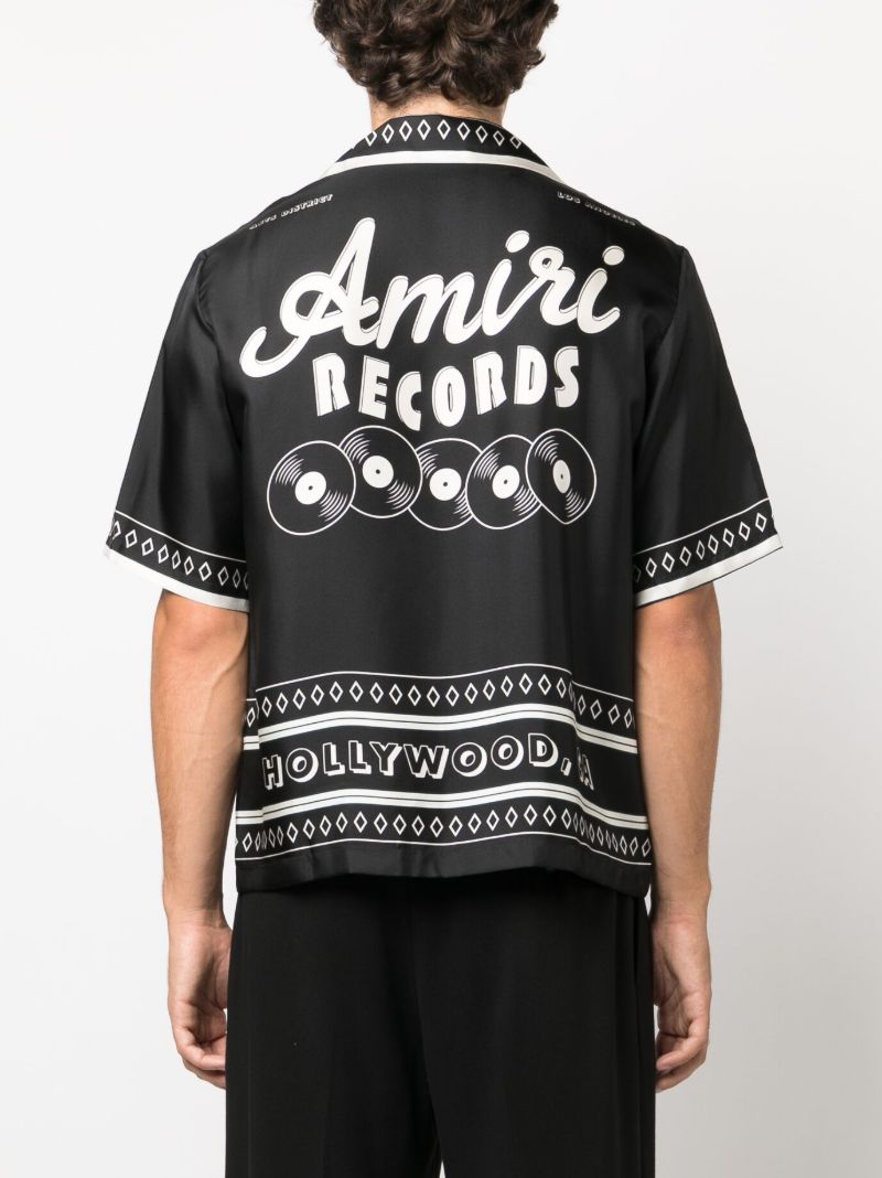 Black Records Silk Bowling Shirt