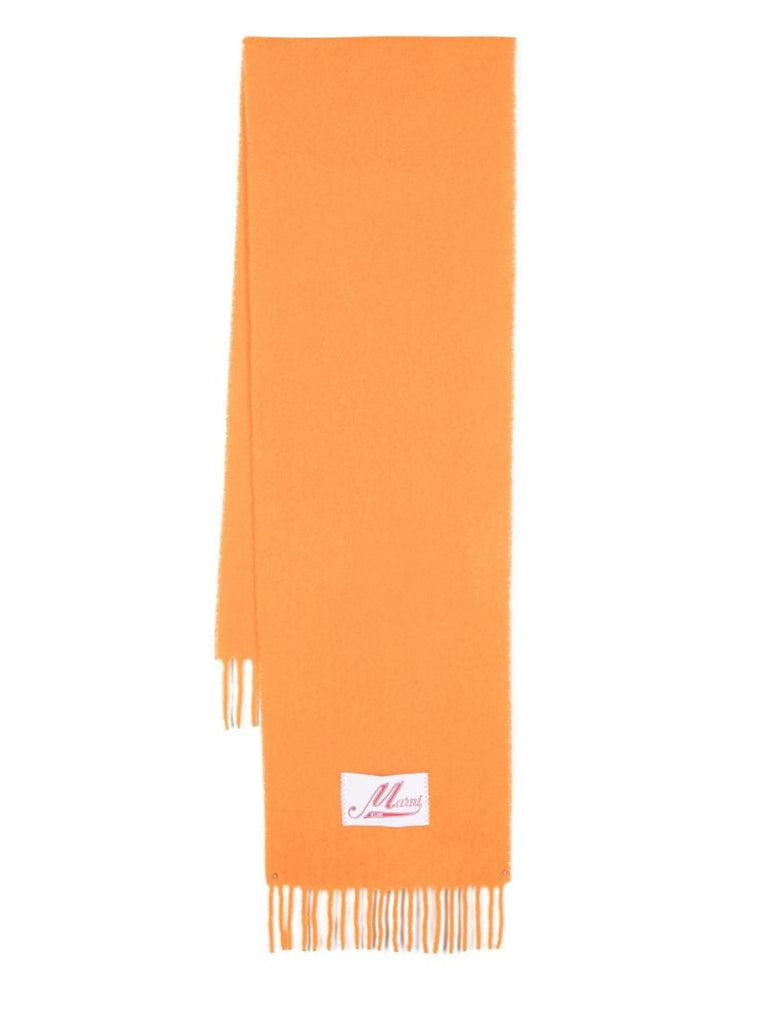Orange Alpaca Wool-blend Scarf
