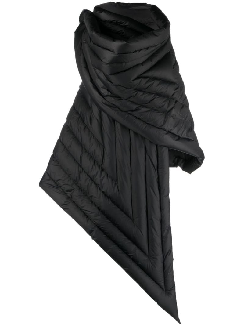 Black Gleam Asymmetric Down Gilet