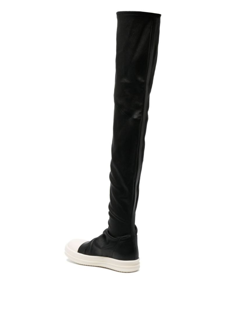 Black Stocking Over-the-kee Boots