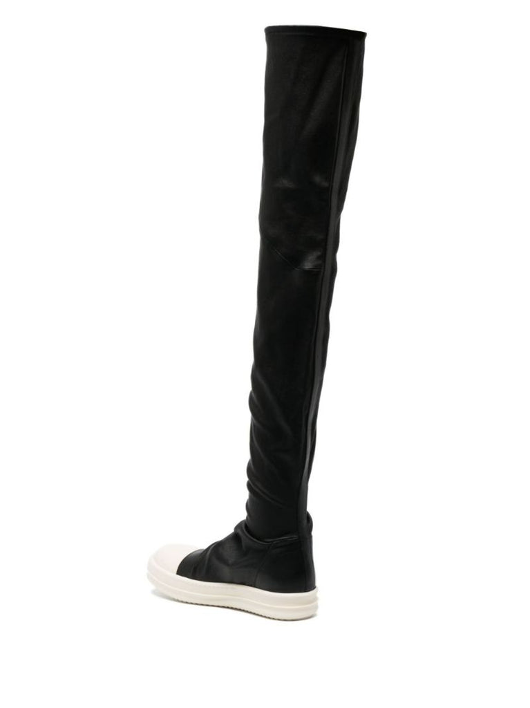 Black Stocking Over-the-kee Boots