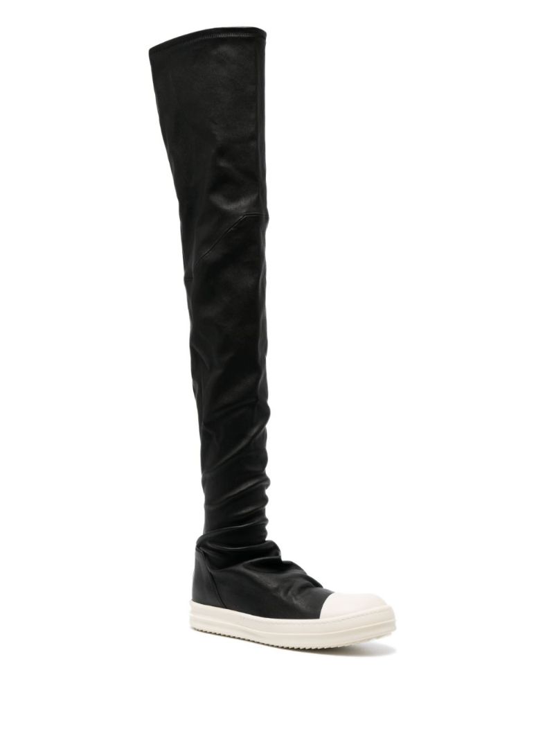 Black Stocking Over-the-kee Boots