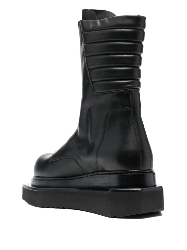 Black Moto Cyclops Leather Boots