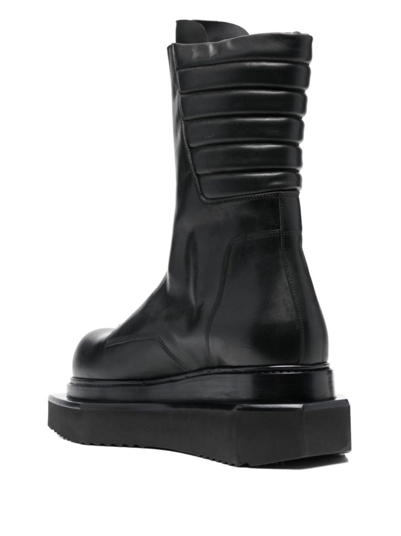 Black Moto Cyclops Leather Boots