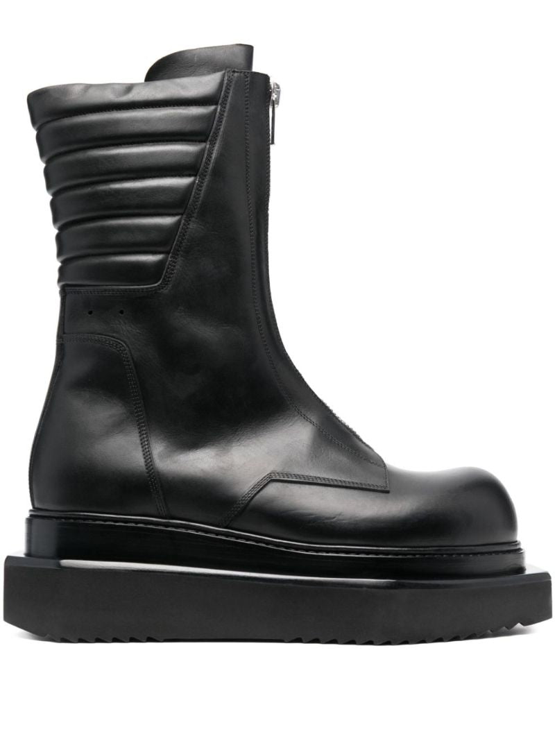 Black Moto Cyclops Leather Boots