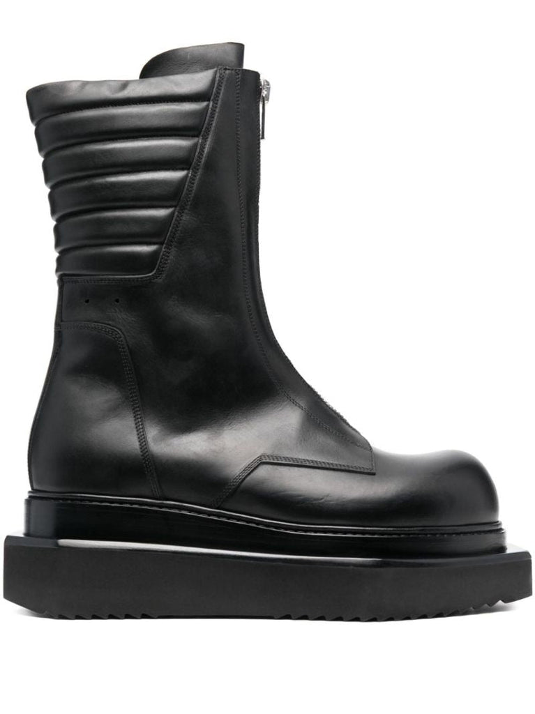 Black Moto Cyclops Leather Boots