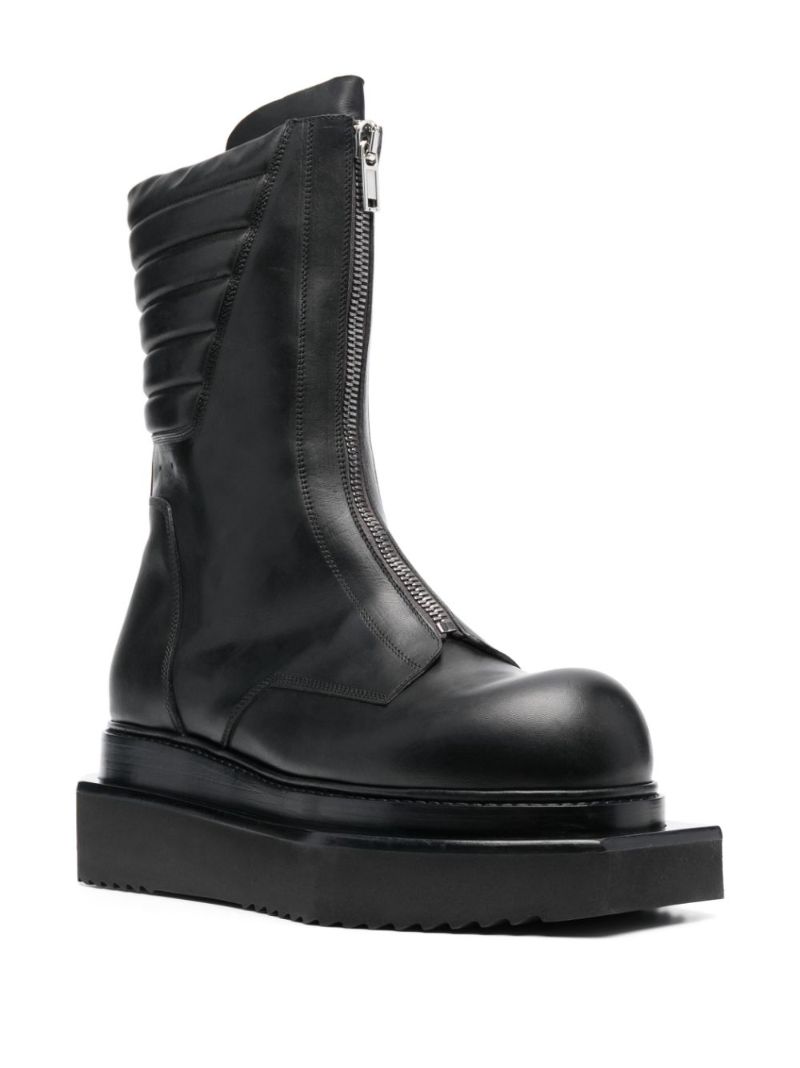 Black Moto Cyclops Leather Boots