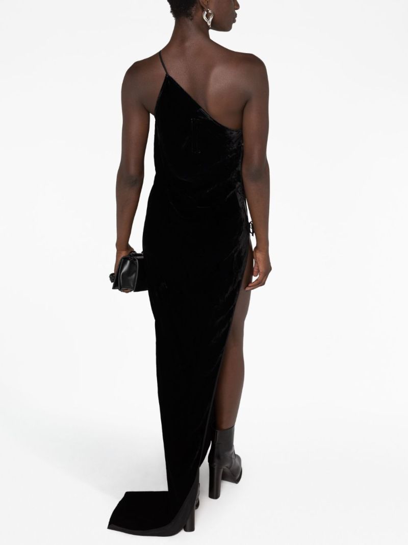 Black Taco One-shoulder Gown