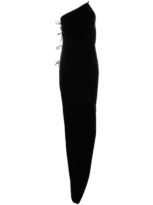 Black Taco One-shoulder Gown